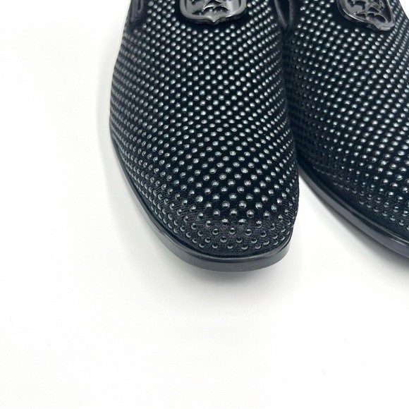 Stacy Adams Mens Size 9.5 Swagger Black Studded‎ Slip On Loafers Shoes main image 11